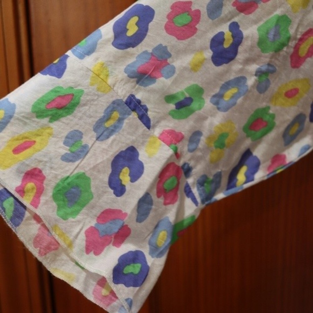 Multiples Rainbow Leopard Print Button Down Blous… - image 7